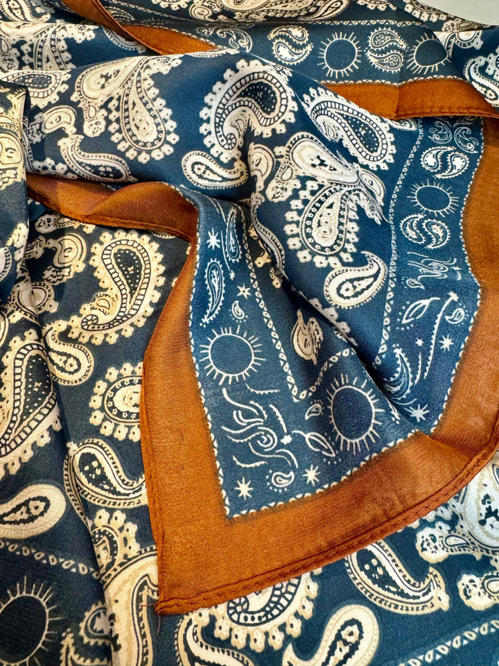 Western Paisley Silk Scarf Bandana accessories Stanleyandstone