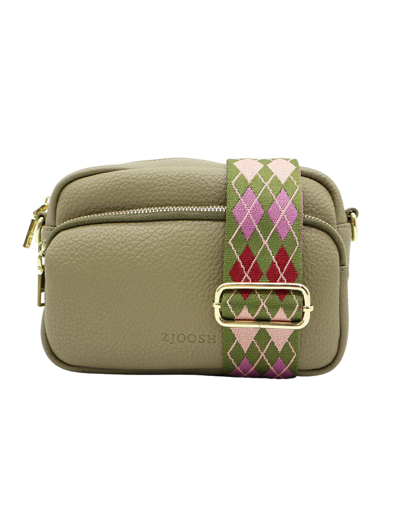 Riley Cross Body Bag - Khaki Handbags zjoosh   