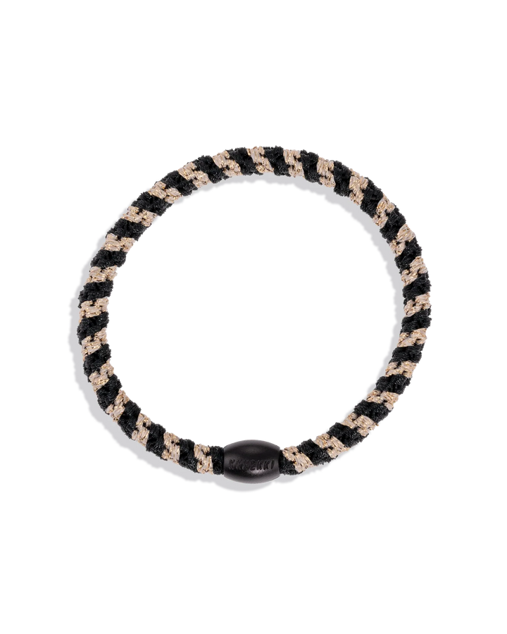 SLIM BLACK-BEIGE GLITTER STRIPE