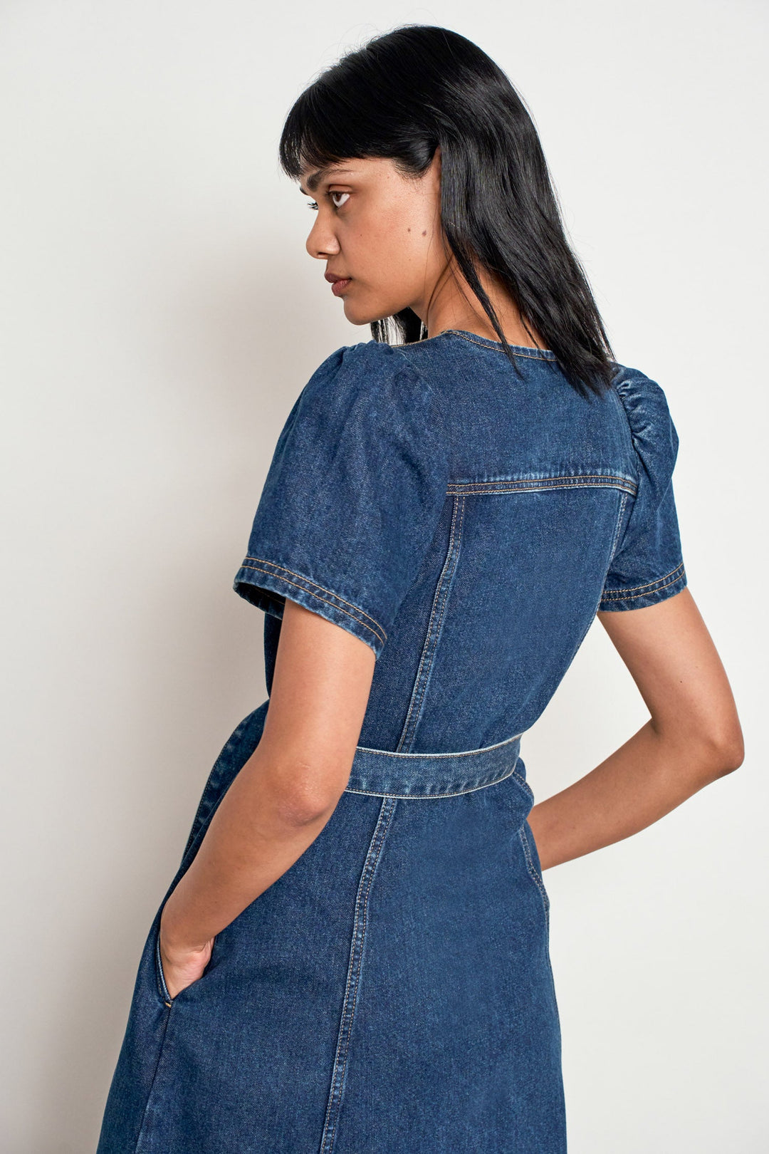 allude dress - indigo denim Zoe Kratzmann