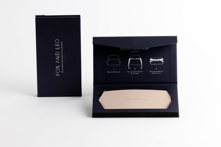 Fox and Leo glasses case - Blush Fox and Leo