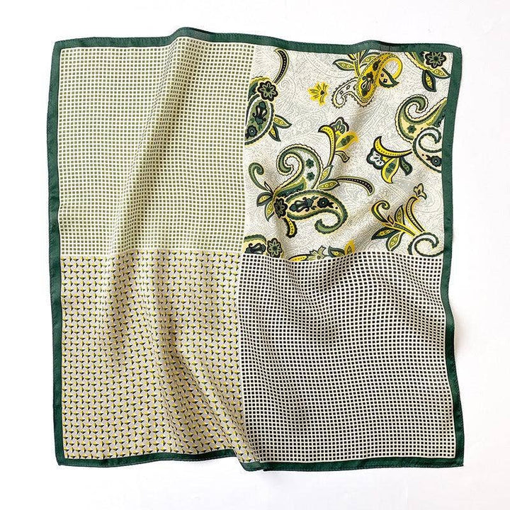 Polka Dot Paisley Pattern Patchwork silk scarf accessories Stanleyandstone