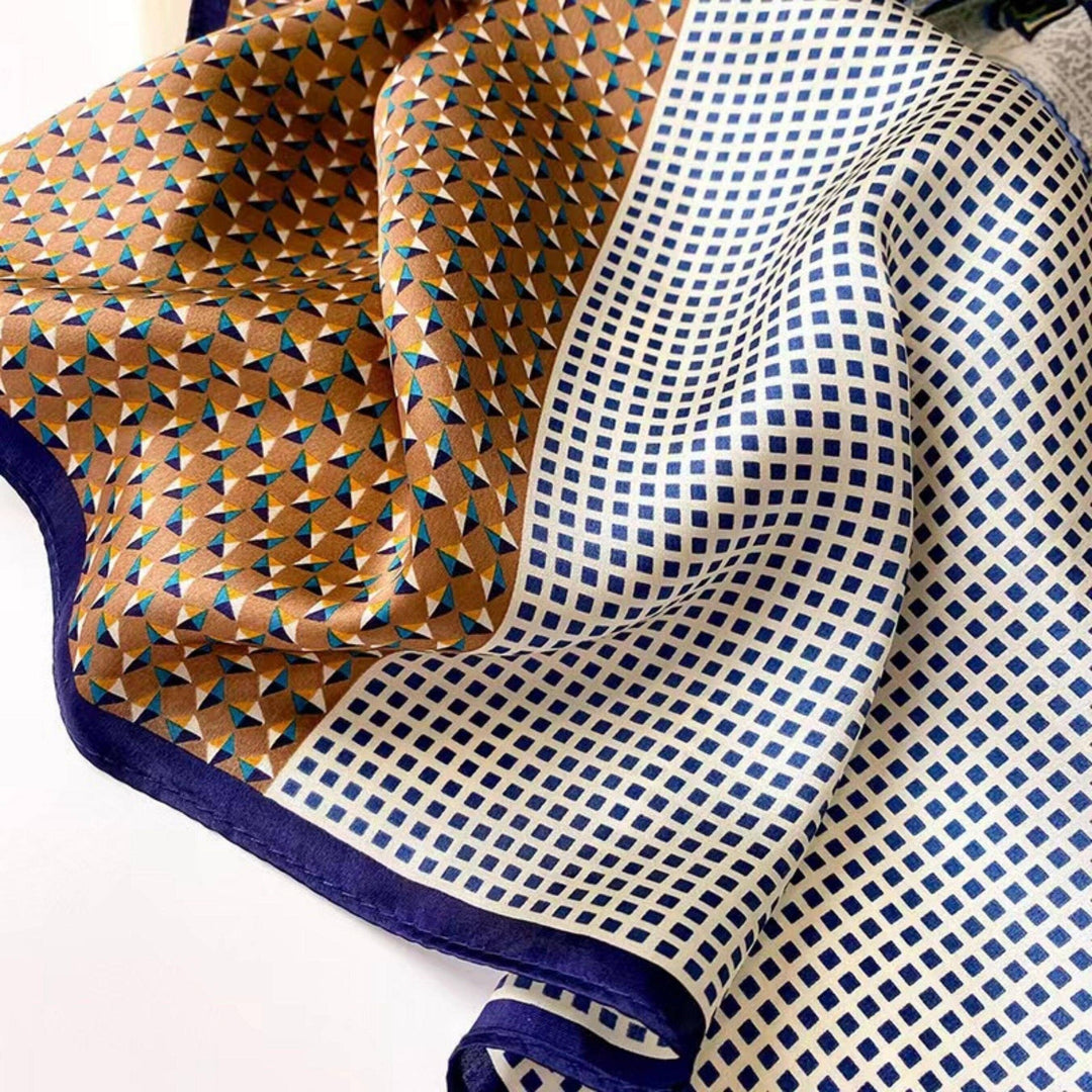 Polka Dot Paisley Pattern Patchwork silk scarf accessories Stanleyandstone
