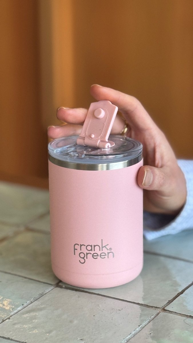 355ml | Ceramic coffee Cup with Hinged Lid (12oz) Frank Green