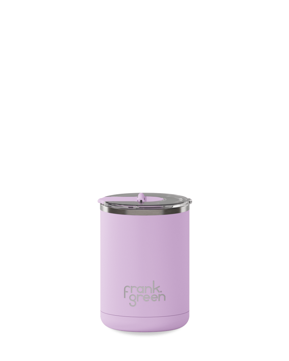 355ml | Ceramic coffee Cup with Hinged Lid (12oz) Frank Green Lilac Haze