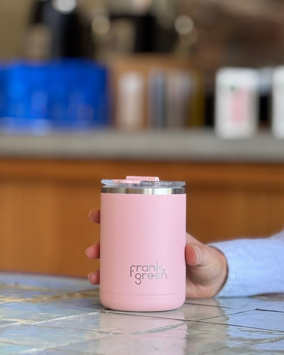 355ml | Ceramic coffee Cup with Hinged Lid (12oz) Frank Green