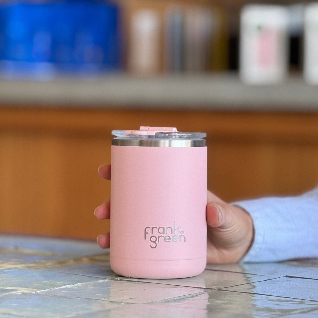 355ml | Ceramic coffee Cup with Hinged Lid (12oz) Frank Green Blushed