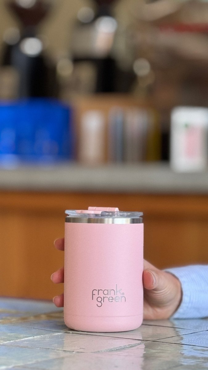 355ml | Ceramic coffee Cup with Hinged Lid (12oz) Frank Green