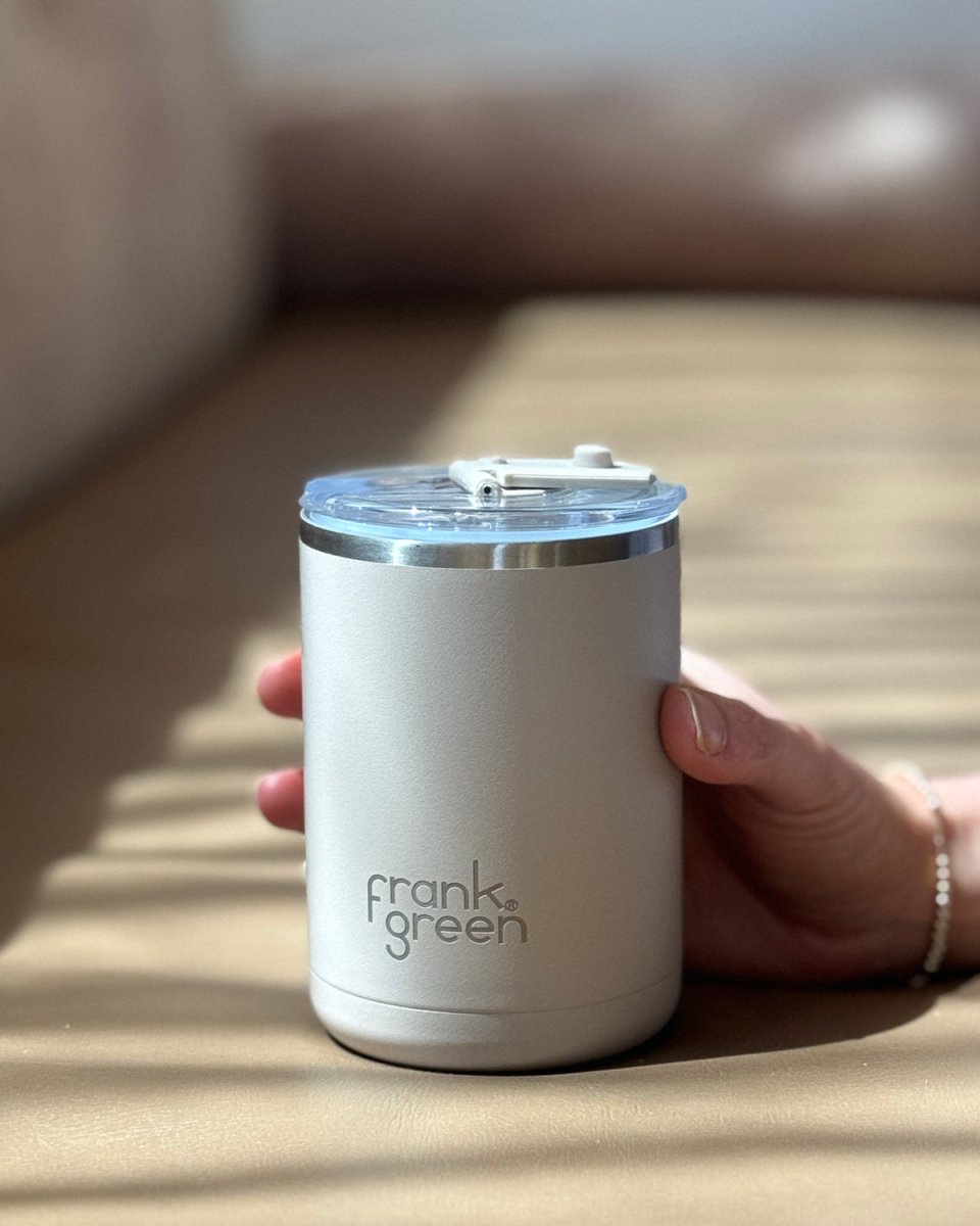 355ml | Ceramic coffee Cup with Hinged Lid (12oz) Frank Green