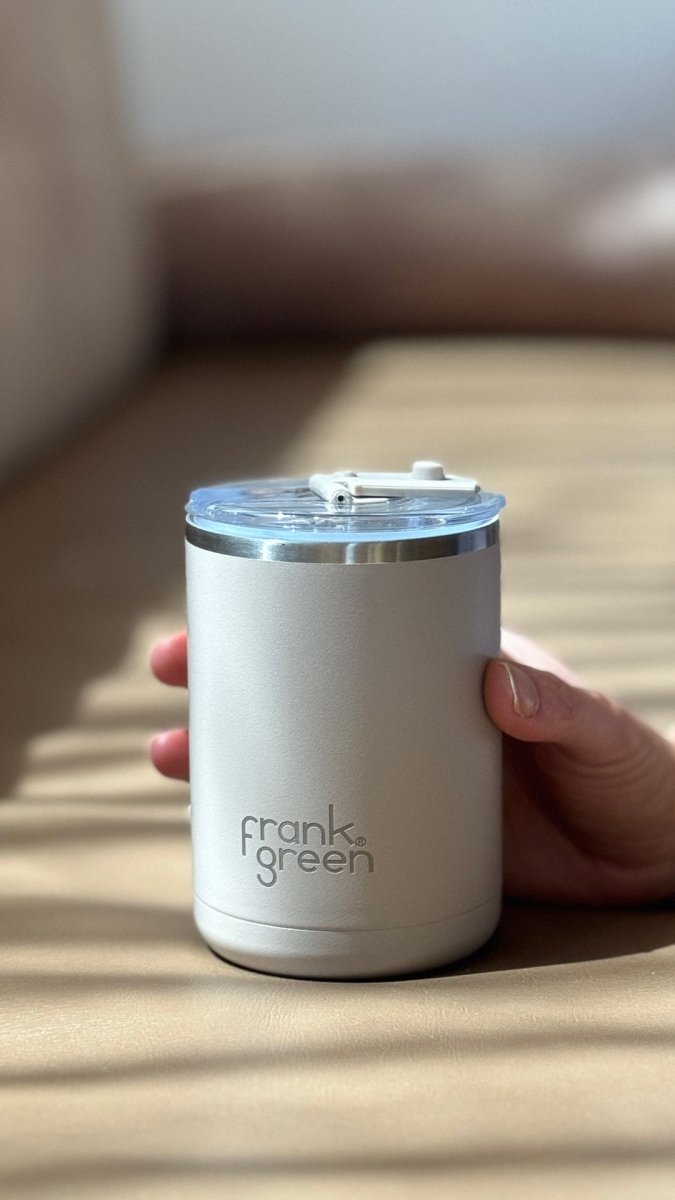 355ml | Ceramic coffee Cup with Hinged Lid (12oz) Frank Green