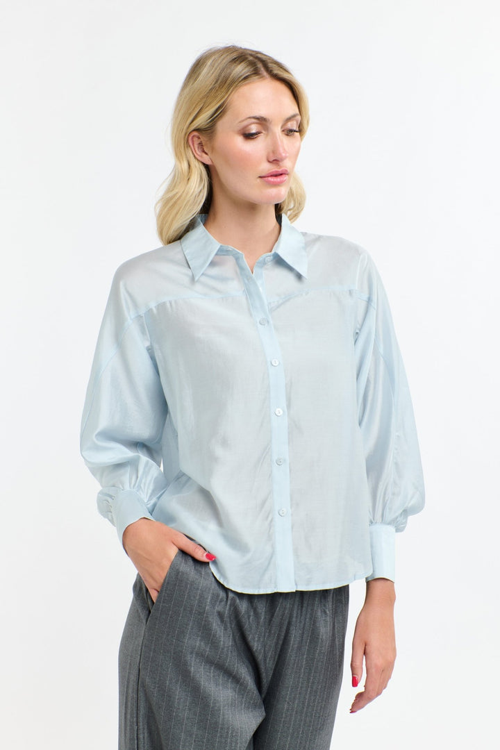 365 Days Annabelle Tencil Shirt - Provence Blue blouse 365 days