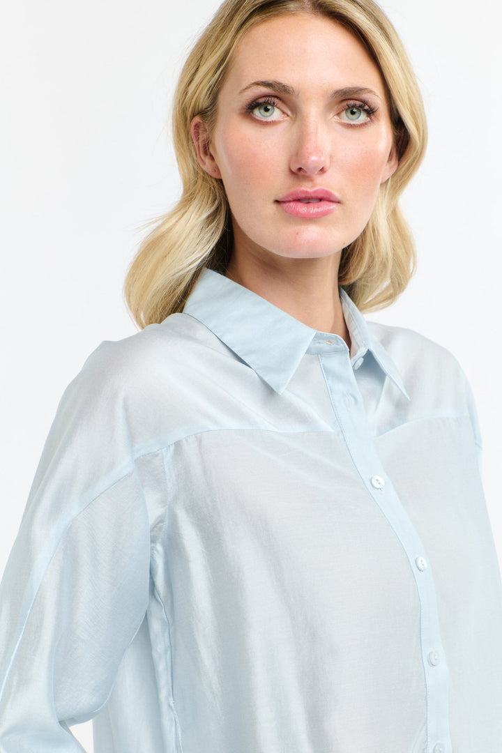 365 Days Annabelle Tencil Shirt - Provence Blue blouse 365 days