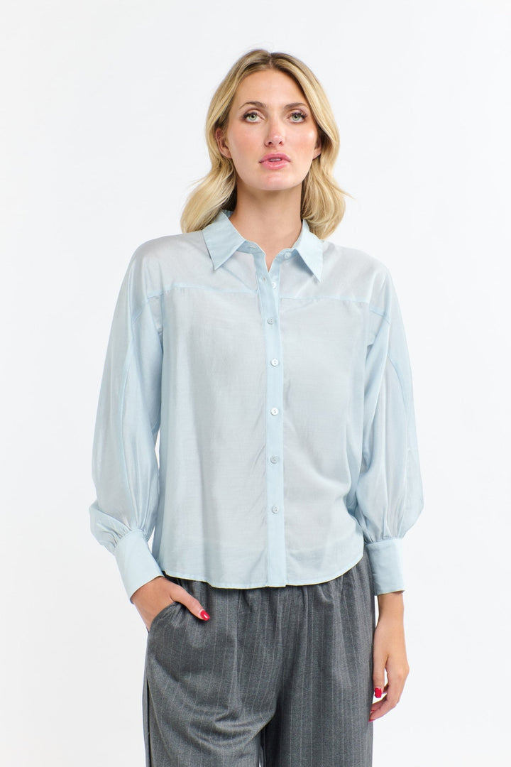 365 Days Annabelle Tencil Shirt - Provence Blue blouse 365 days