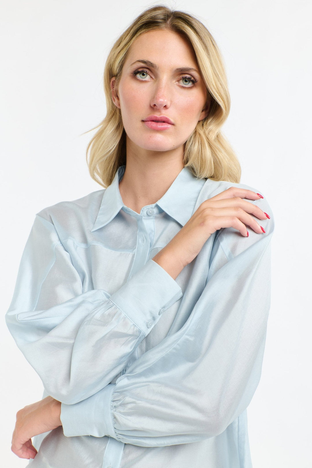 365 Days Annabelle Tencil Shirt - Provence Blue blouse 365 days