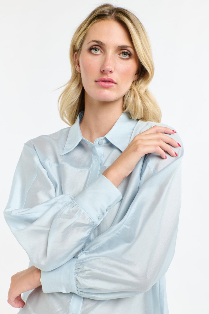365 Days Annabelle Tencil Shirt - Provence Blue blouse 365 days