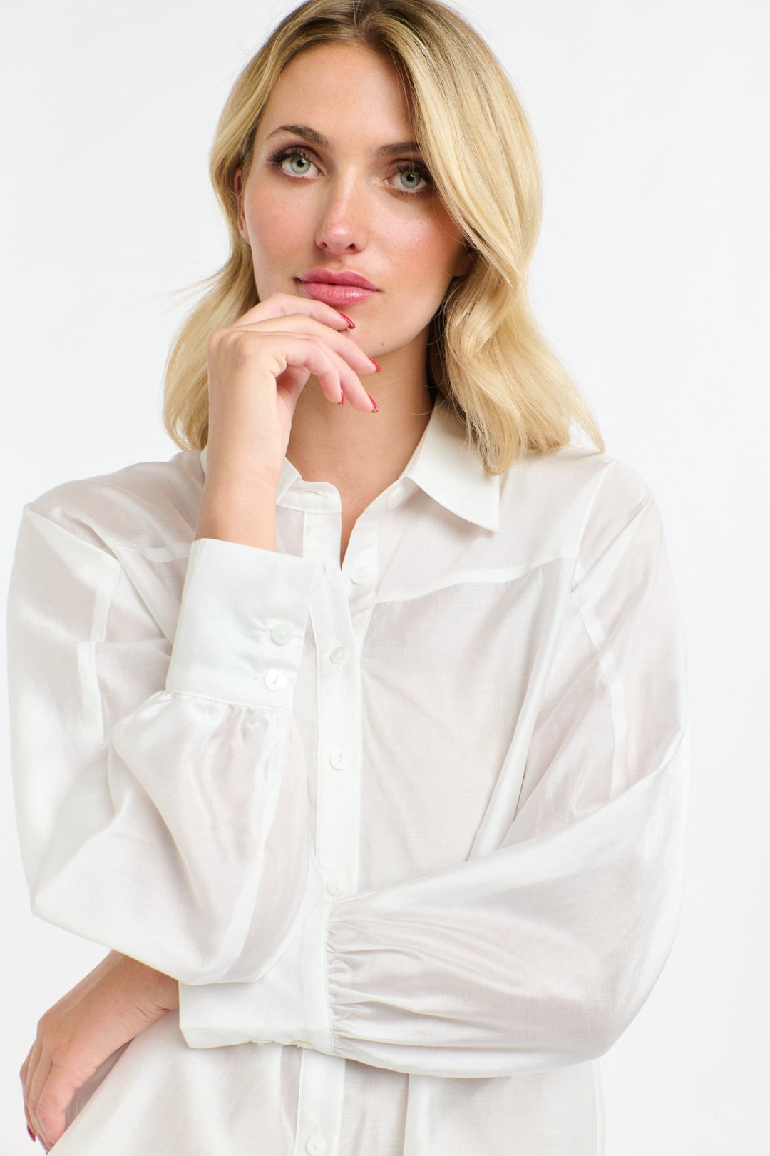 365 Days Annabelle Tencil Shirt - Snow blouse 365 days