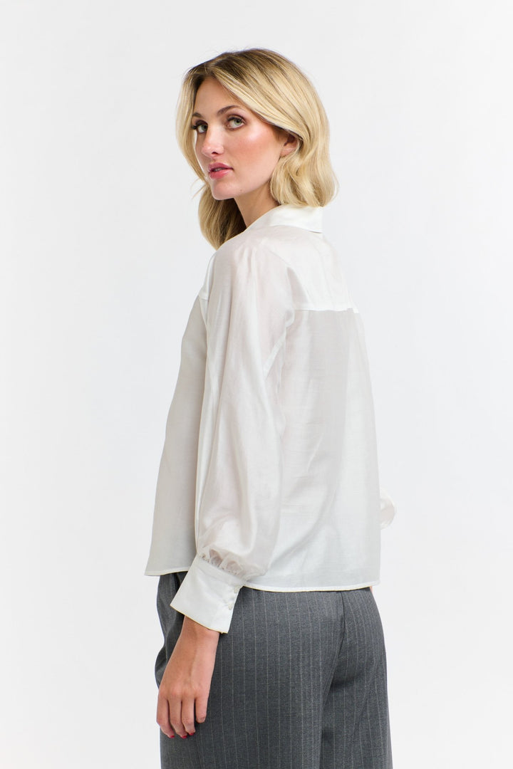 365 Days Annabelle Tencil Shirt - Snow blouse 365 days