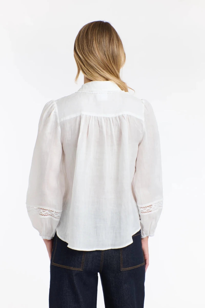 365 Days Elodie Lace Shirt - White Blouse 365 days