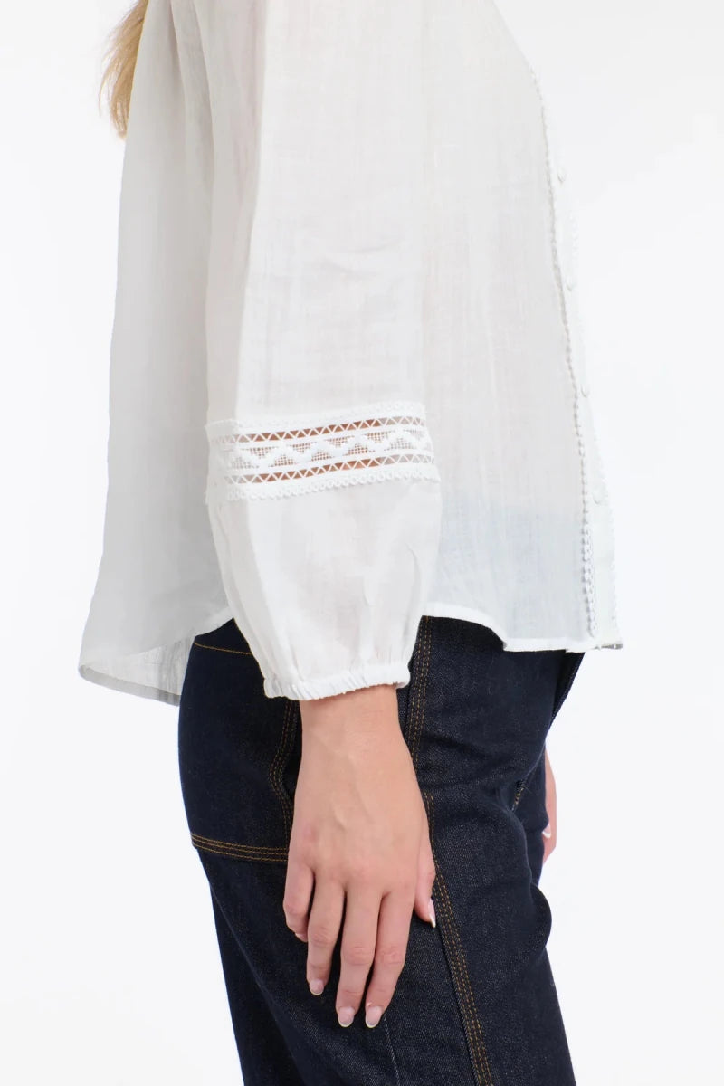 365 Days Elodie Lace Shirt - White Blouse 365 days