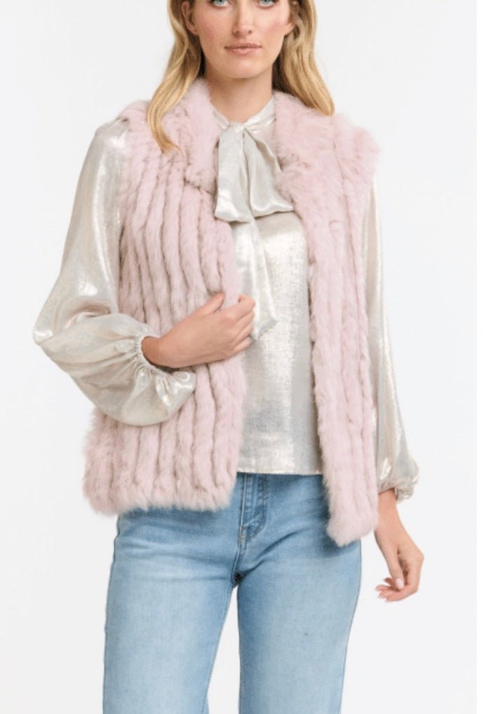 365 Days Fur Vest - Tea Rose Coats & Jackets 365 days