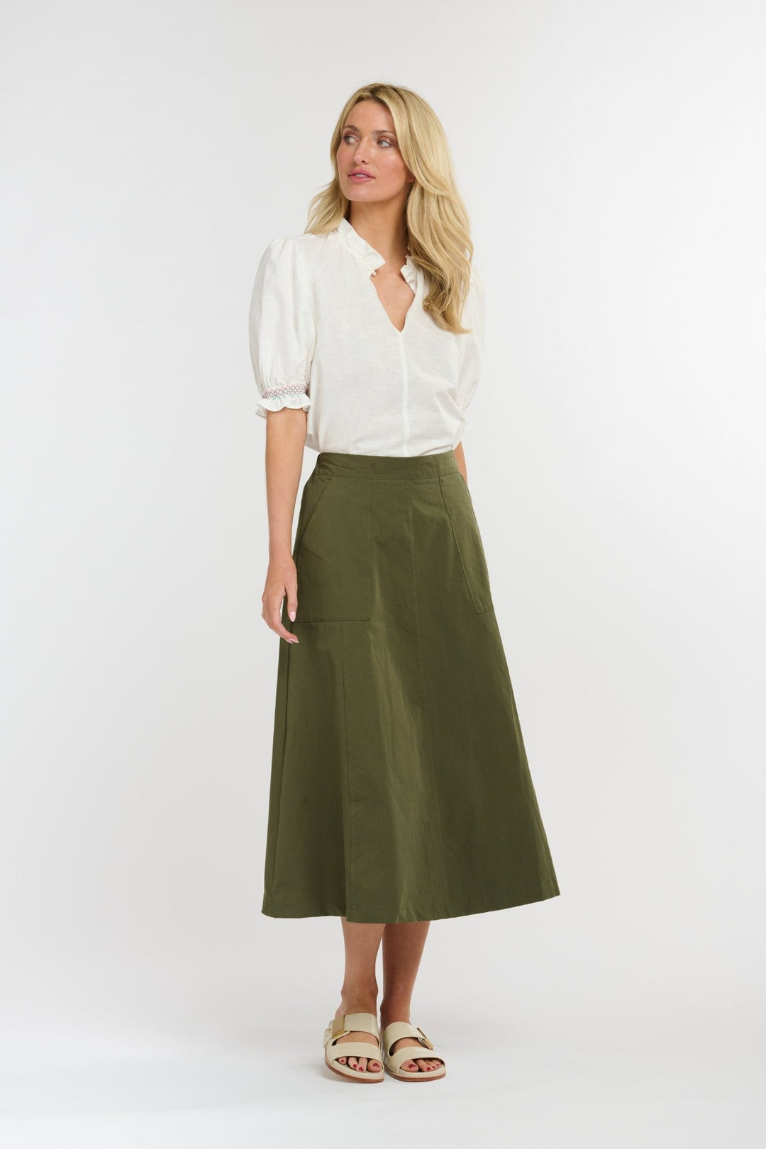 365 Days MELODY A-LINE SKIRT - Khaki Skirts 365 days