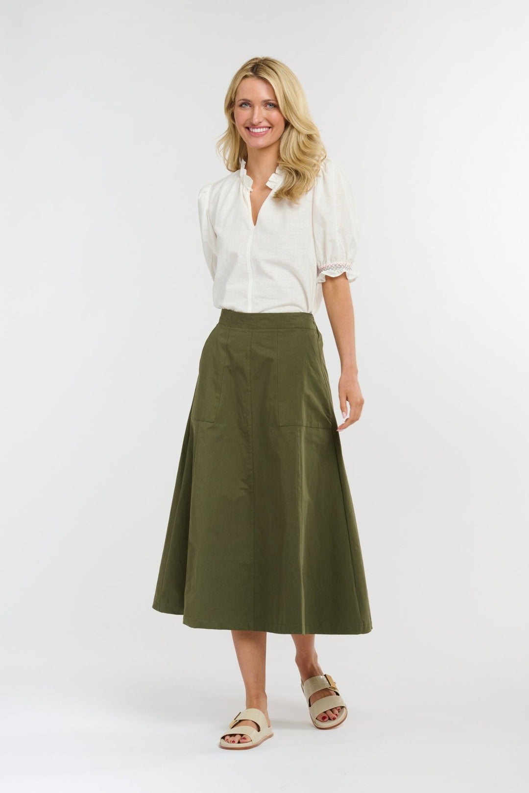 365 Days MELODY A-LINE SKIRT - Khaki Skirts 365 days