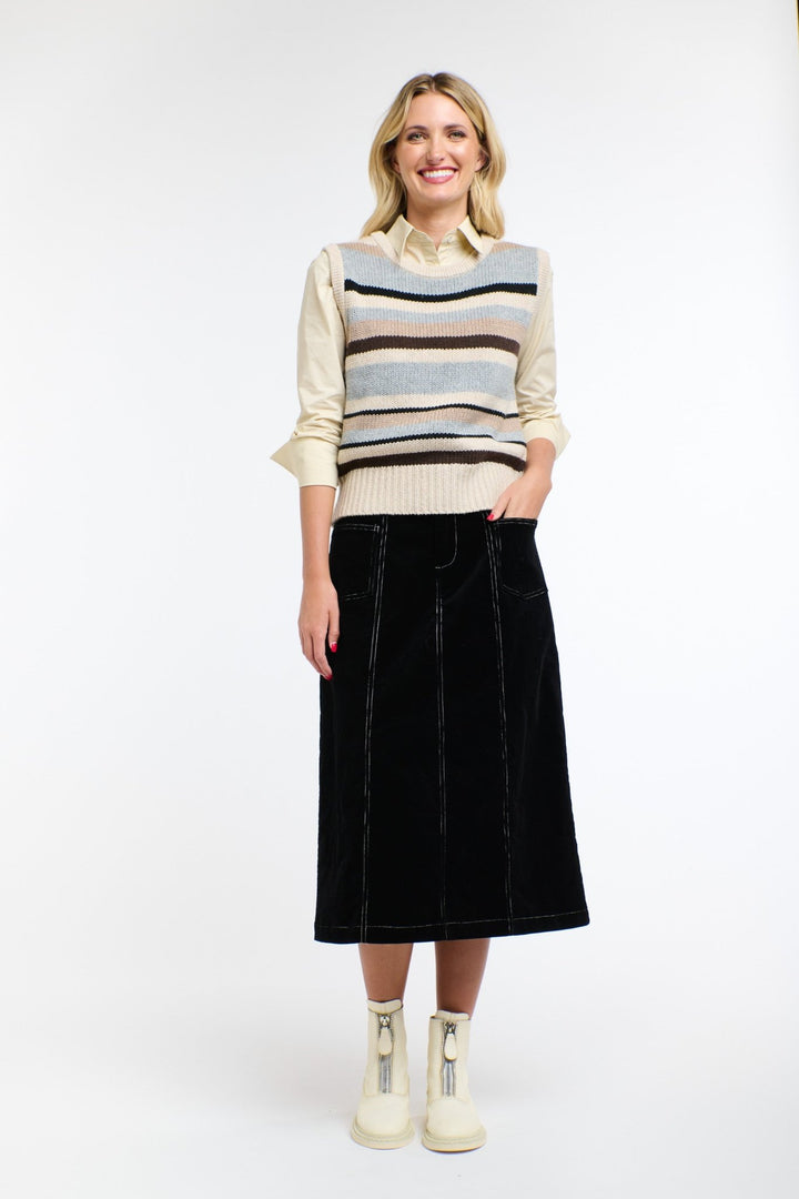 365 days Phoebe Stripe Vest - natural Stripe knit 365 days