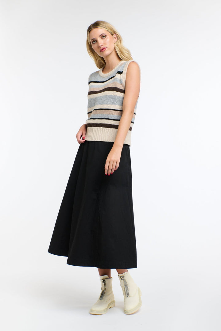 365 days Phoebe Stripe Vest - natural Stripe knit 365 days