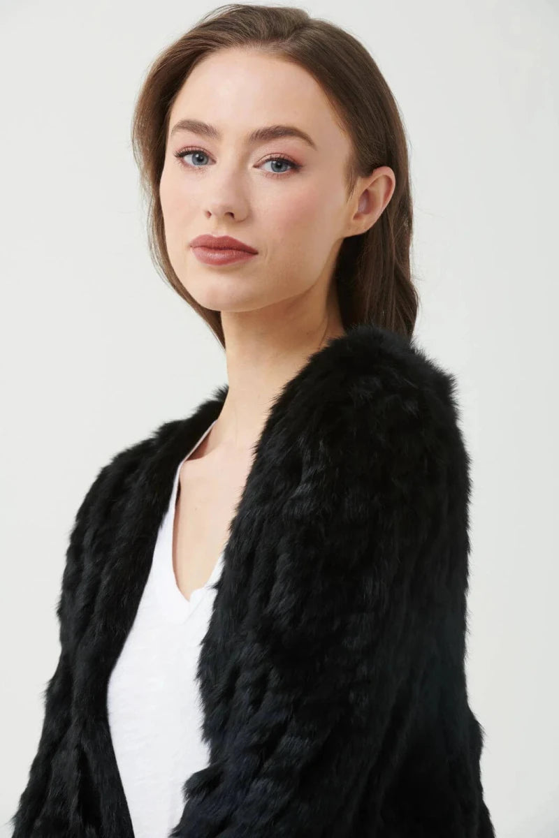 365 Days Short Fur Jacket - Black fur coat 365 days