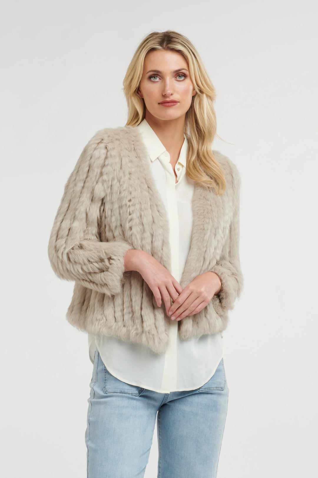 365 DAYS Short Fur Jacket - Stone Coats &amp; Jackets 365 days