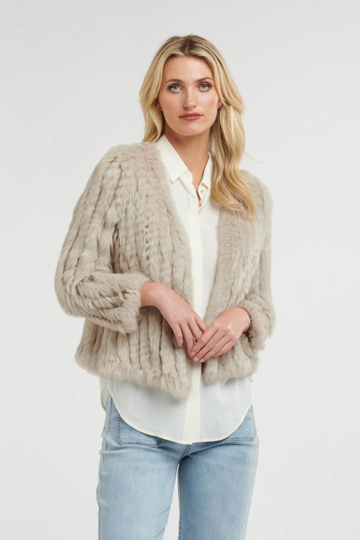 365 DAYS Short Fur Jacket - Stone Coats &amp; Jackets 365 days
