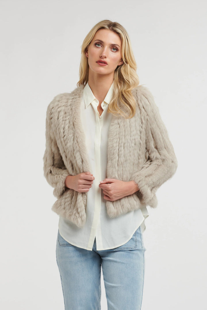 365 DAYS Short Fur Jacket - Stone Coats &amp; Jackets 365 days