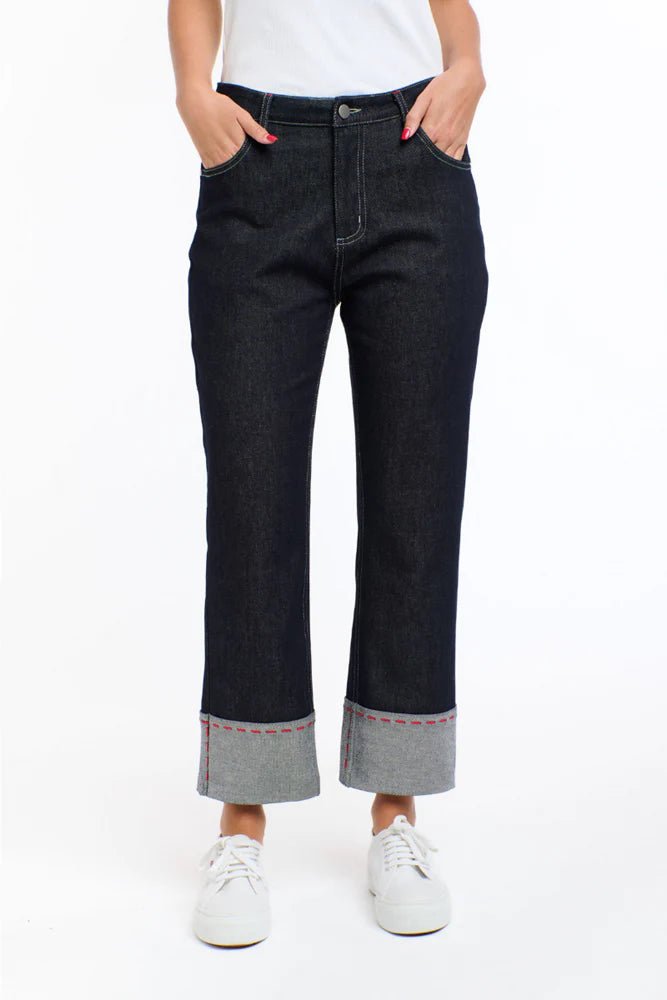 365 days Suzie Red Stitch Jeans - Dark Denim jeans 365 days