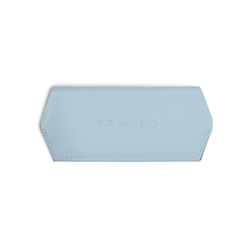 Fox and Leo glasses case - Sky Blue Fox and Leo