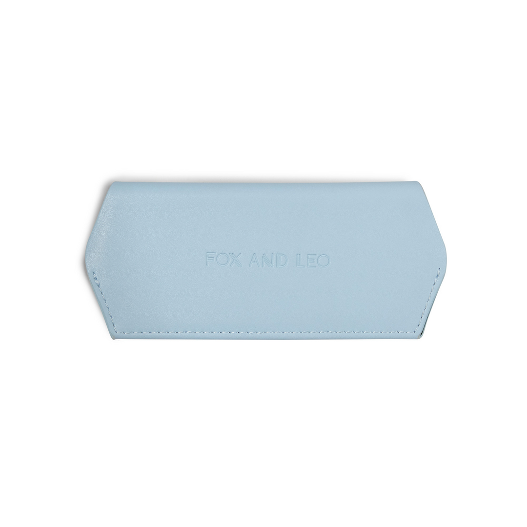 Fox and Leo glasses case - Sky Blue Fox and Leo