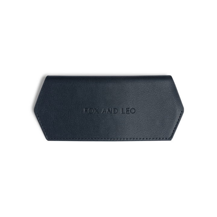 Slimline Glasses Case - Navy glasses case Fox and Leo