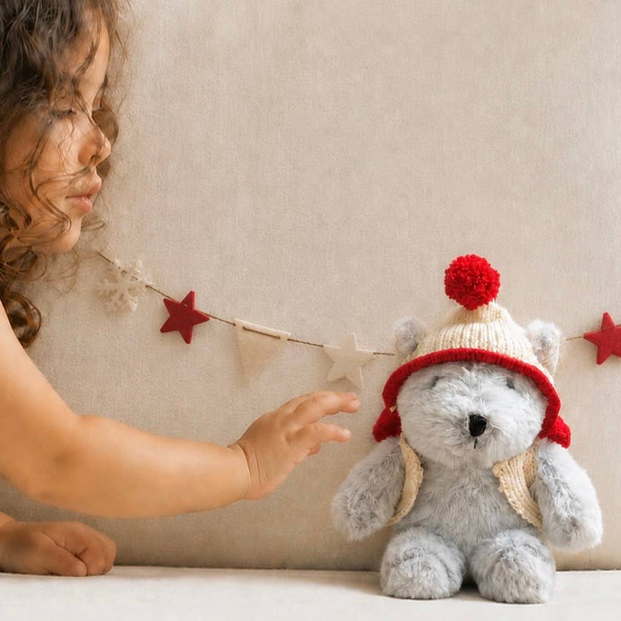 Christmas Alfred bear mini and the little dog laughed