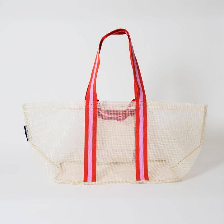 Mesh Oversized Tote – Ecru
