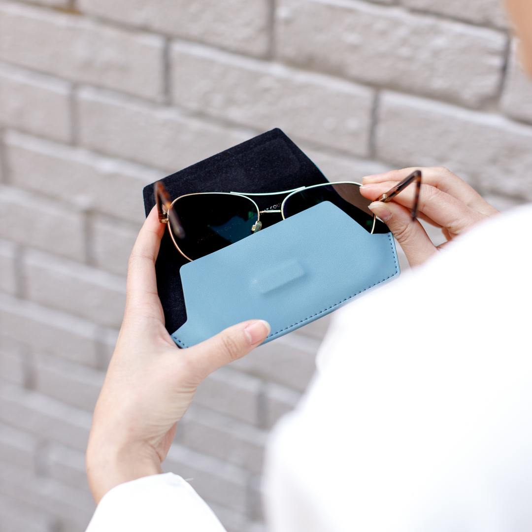 Fox and Leo glasses case - Teal Fox and Leo