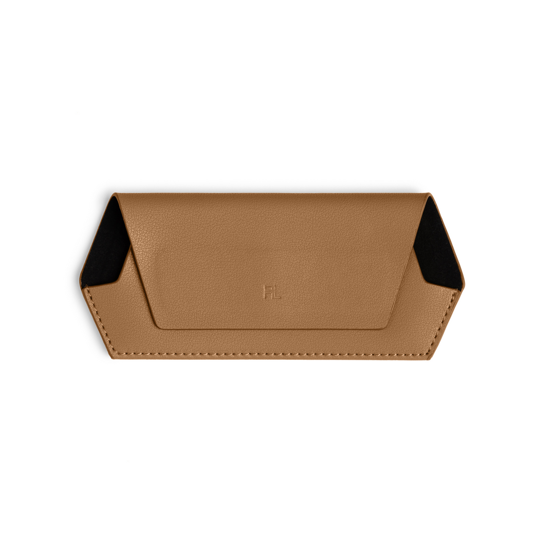 Slimline Glasses Case - Tan glasses case Fox and Leo