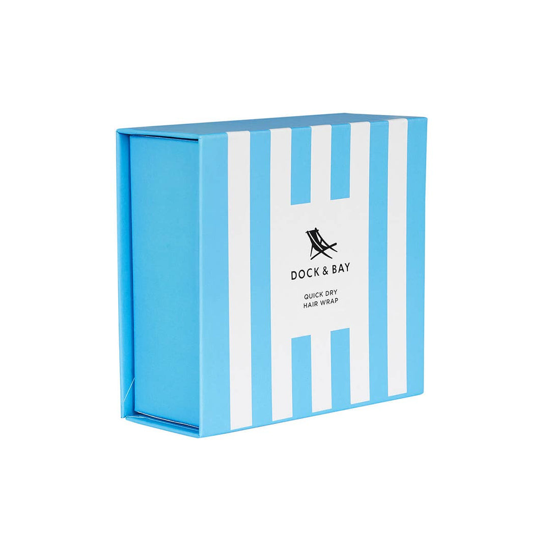 Dock &amp; Bay Hair Wrap Cabana Collection 100% Recycled Tulum Blue hair accessories Until Pty Ltd