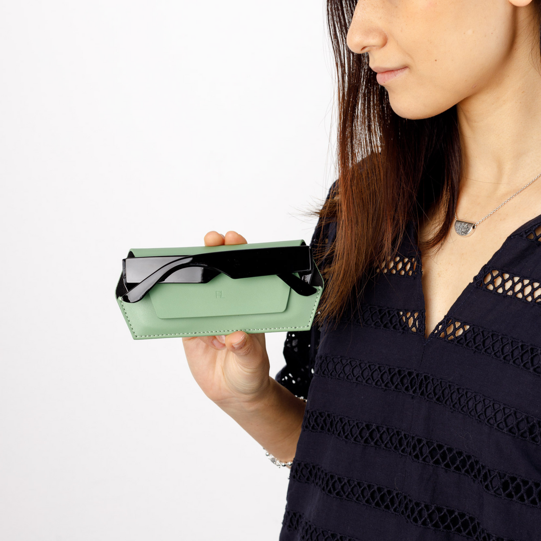 Fox and Leo glasses case - Sage Fox and Leo