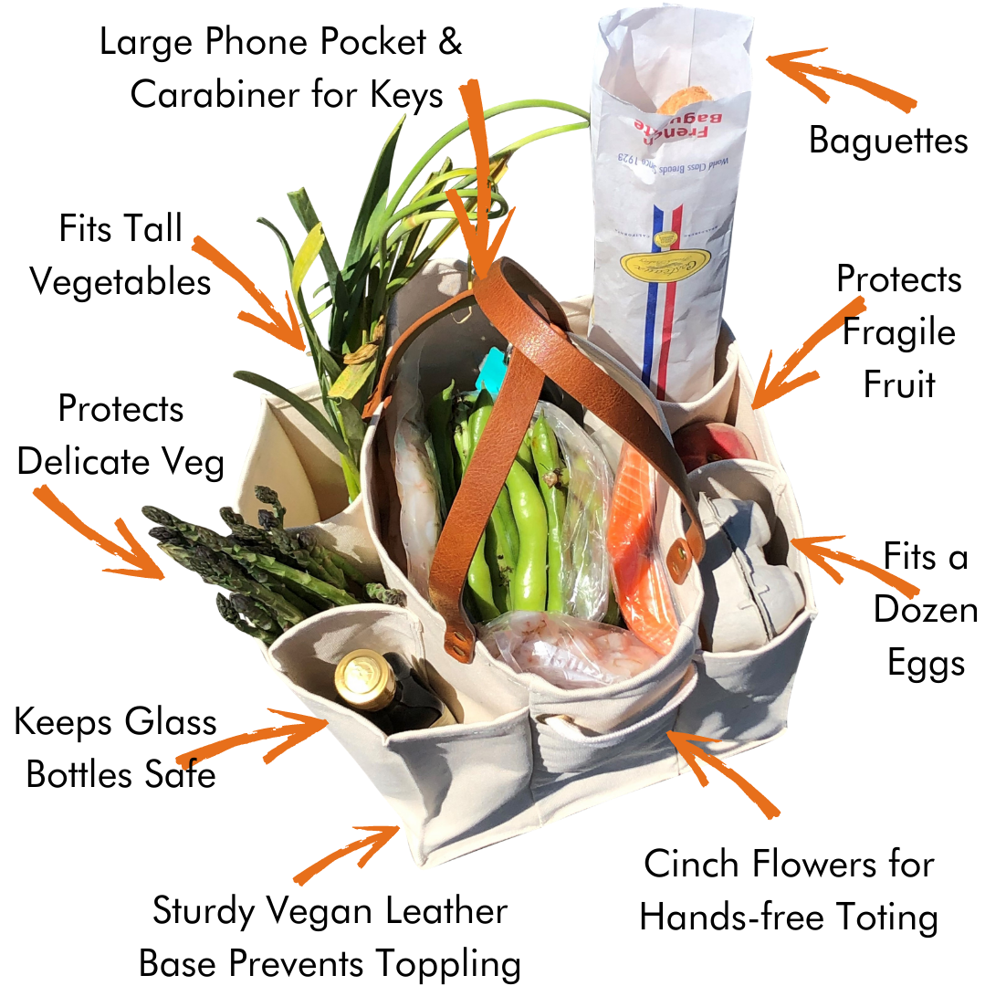 Heavy Canvas Tote Bag | Reusable Multi-Pocket Market Tote CapaBunga®