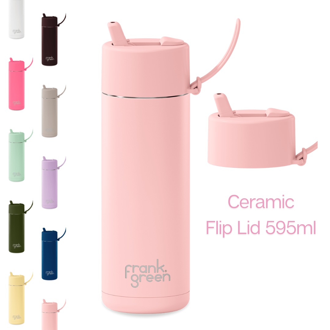 595ml | Flip Lid Reusable Frank Green Bottle - Regular 20z Drink Bottles Frank Green