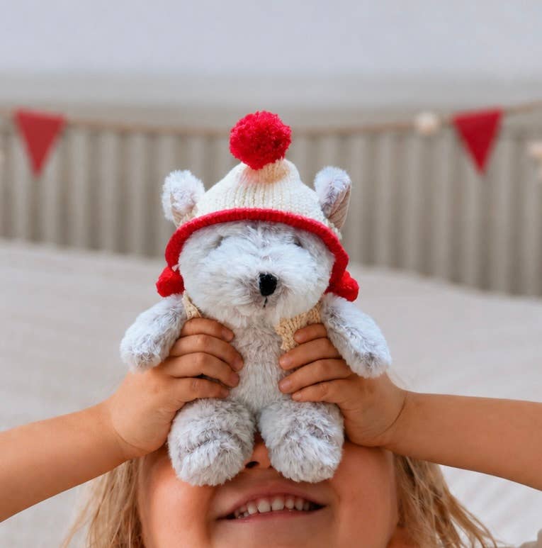 Christmas Alfred bear mini and the little dog laughed