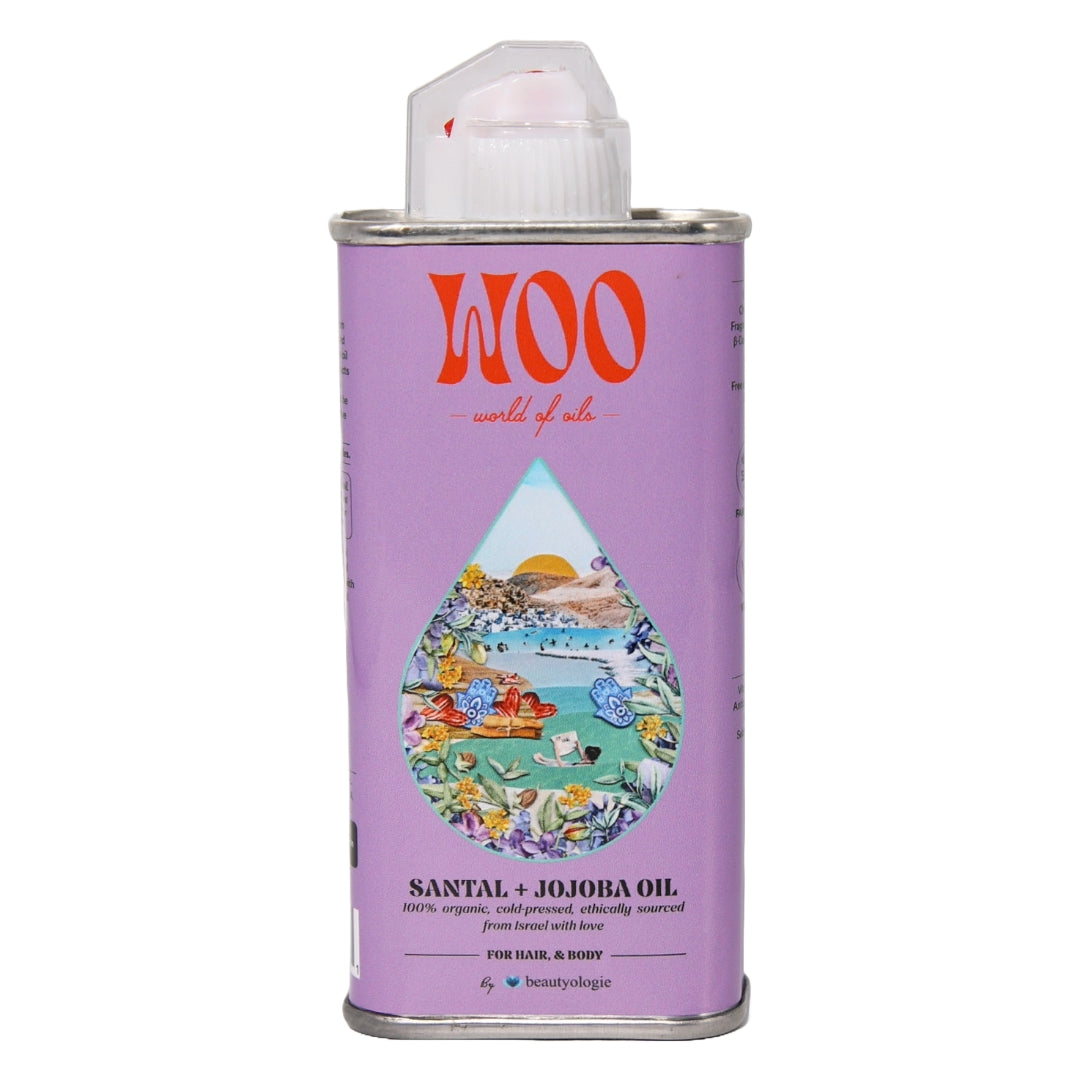 WOO Santal + Jojoba Oil – Nourishing Body & Hair Oil with Aromatic Santal WOO Oils