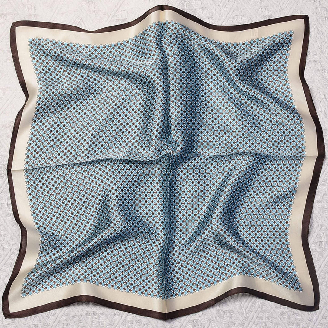 Blue Polka Dot 100% mulberry Silk Scarf accessories Stanleyandstone Blue