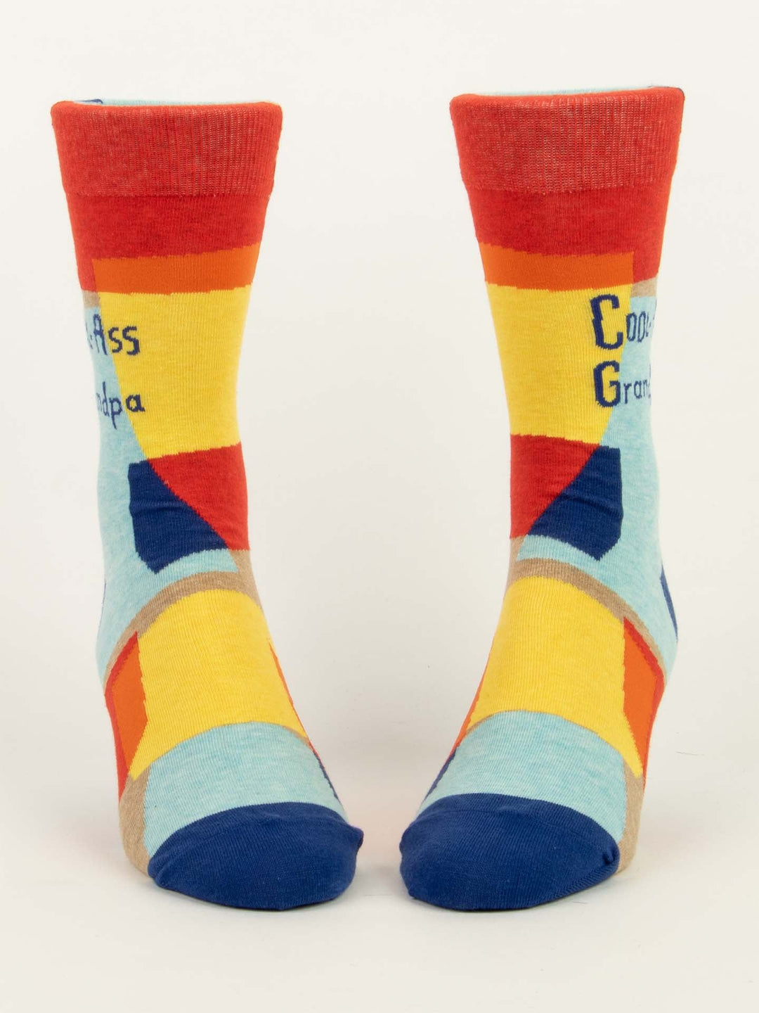 Cool-Ass Grandpa M-Crew Socks Blue Q