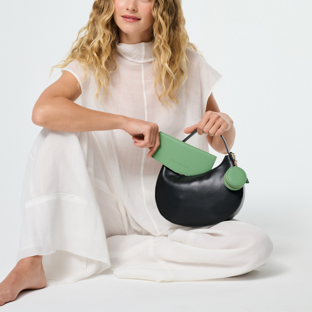 Eye Catcher charm with microfibre cleaning cloth - Sage Fox and Leo