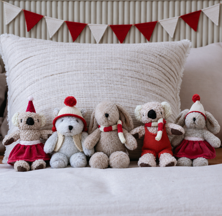 Christmas Alfred bear mini and the little dog laughed